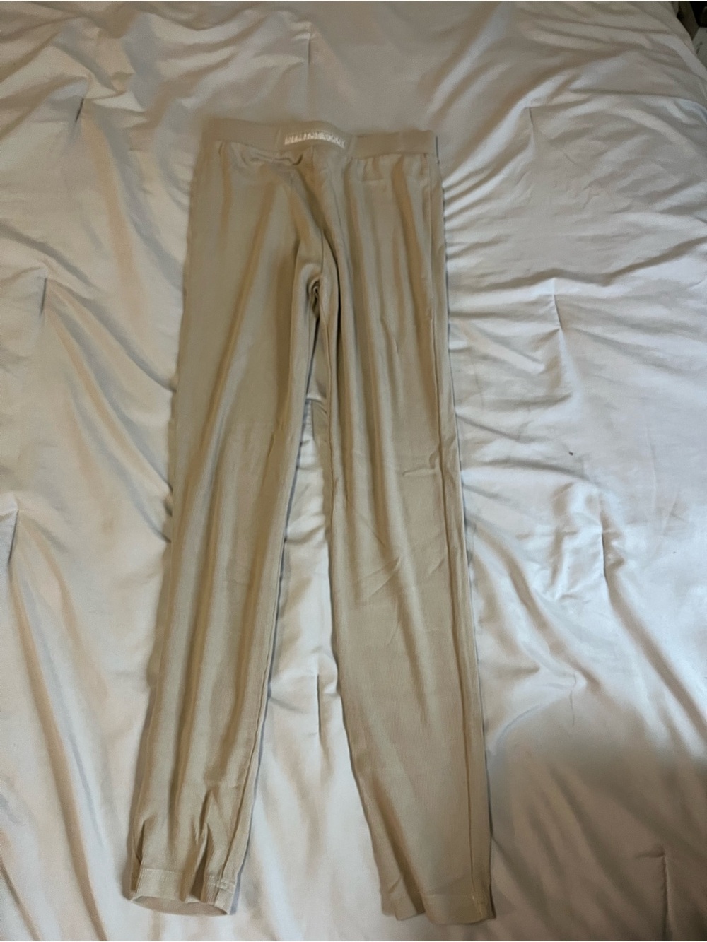 Fancy Homebody Beige Ribbed Tunic Set-Large - Picture 5 of 6